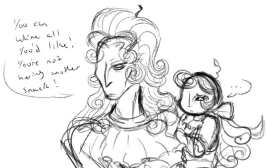 Scandy and a hypothetical daughter I made for him named candi
